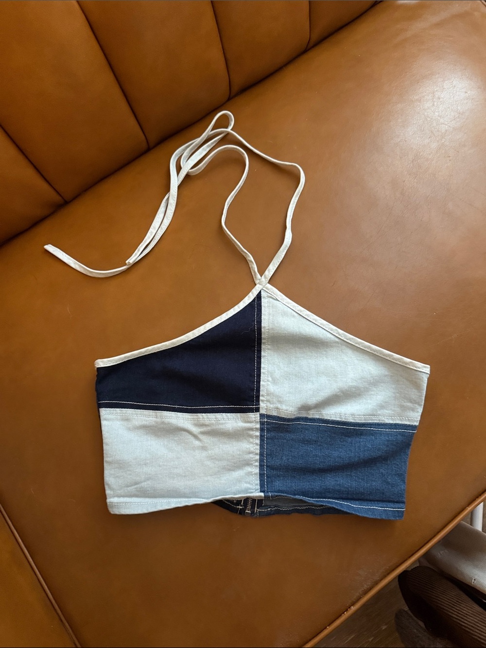 Denim Halter Top - Samll